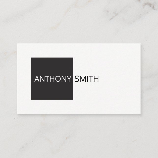 Square (Black) Business Card (Front)