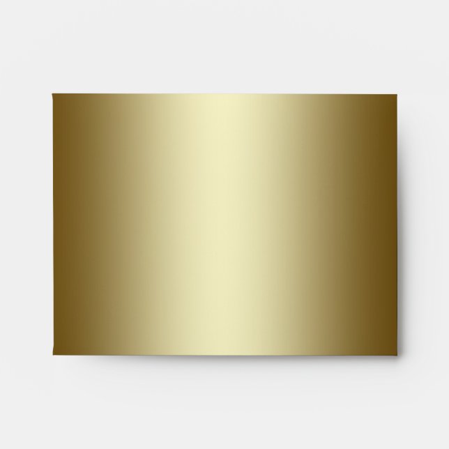 Square Black Gold Linen RSVP Envelopes (Front)