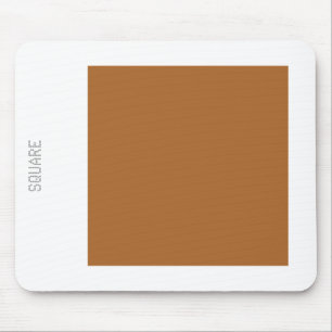Square - Brown on White Mouse Mat