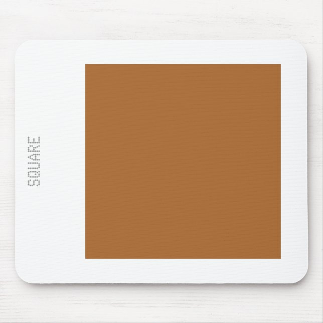 Square - Brown on White Mouse Mat (Front)