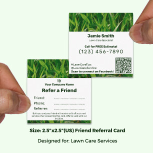 Square Business Promo - Lawn Care Friend Referral Card