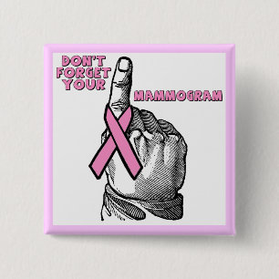 Square Button - Breast Cancer Mammogram