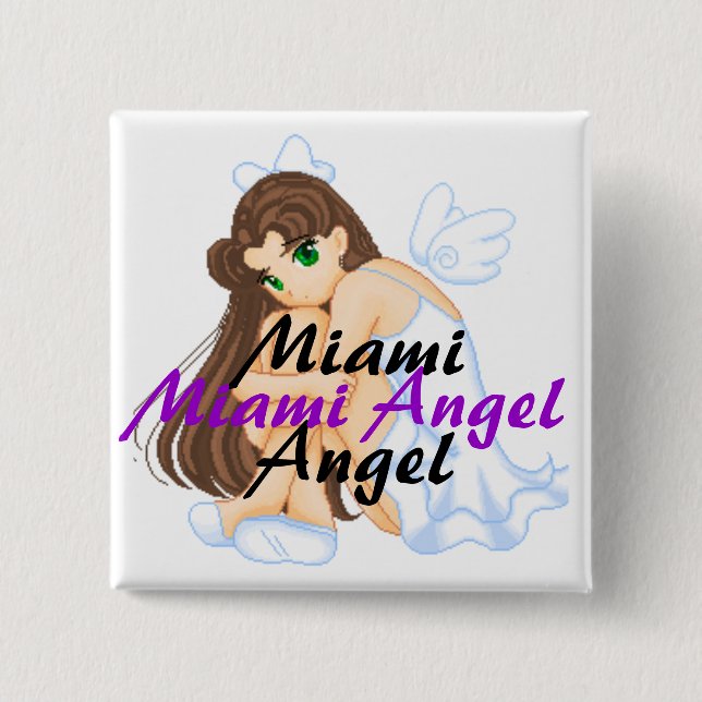 Square Button - Customised (Front)