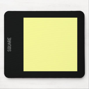 Square - Chalk Yellow and Black Mouse Mat