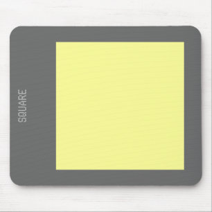 Square - Chalk Yellow and Grey Mouse Mat