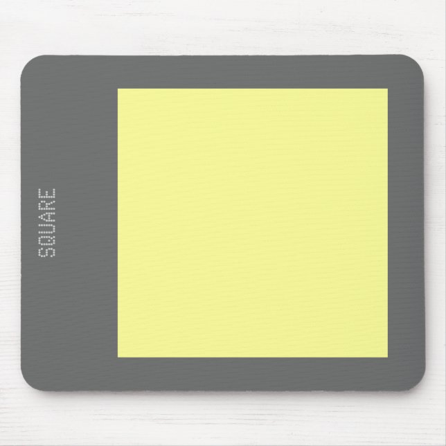 Square - Chalk Yellow and Grey Mouse Mat (Front)