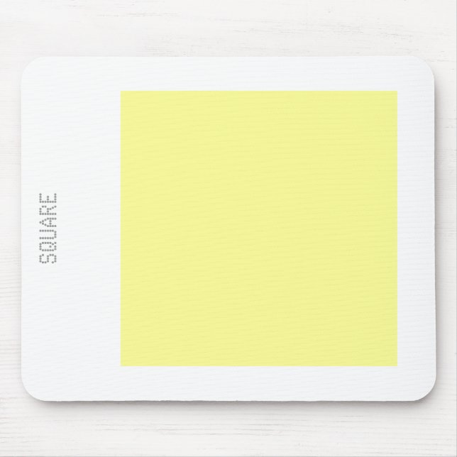 Square - Chalk Yellow and White Mouse Mat (Front)