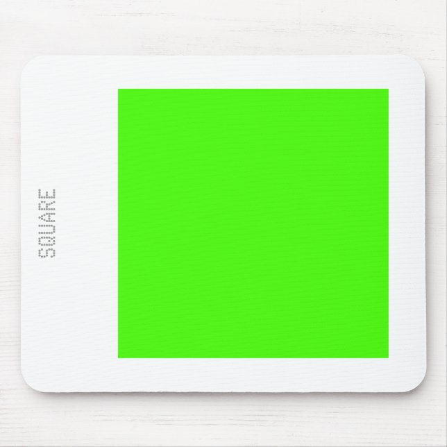 Square - Chartreuse Green and White Mouse Mat (Front)
