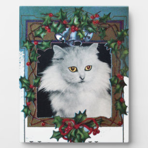 SQUARE CHRISTMAS CROWN WITH HOLLYBERRIES AND BELLS PLAQUE