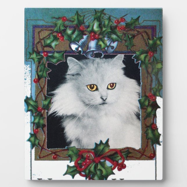 SQUARE CHRISTMAS CROWN WITH HOLLYBERRIES AND BELLS PLAQUE (Front)