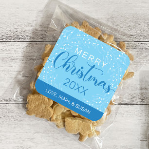 Square Christmas Stickers