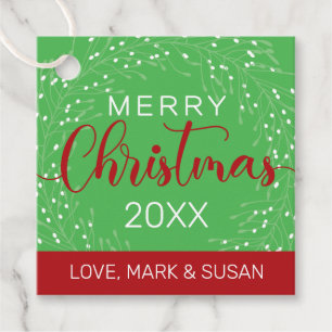 Square Christmas Tag (Green)