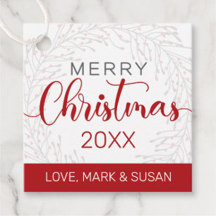 Square Christmas Tag (White)