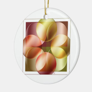Square Circles Ceramic Tree Decoration