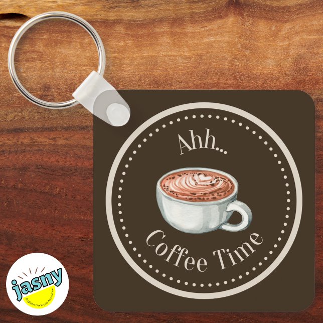 SQUARE COFFEE TIME KEY RING (Creator Uploaded)