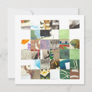 Square collage card, artsy, No. 2 Card