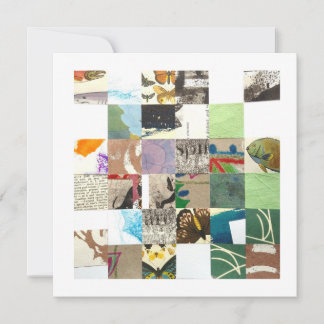Square collage card, artsy, No. 2 Card