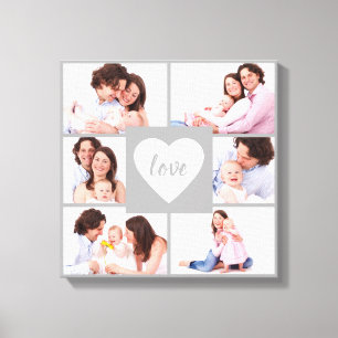 Square Collage Custom Photo Canvas Print