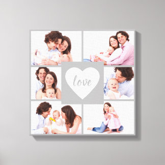 Square Collage Custom Photo Canvas Print