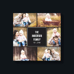 Square Collage Custom Photo Wrapped Canvas<br><div class="desc">Personalise this canvas with your wedding photos to create a wall art to treasure forever. Background colour can be customised online (to any colour!</div>