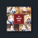 Square Collage Custom Photo Wrapped Canvas<br><div class="desc">Personalise this canvas with your wedding photos to create a wall art to treasure forever. Background colour can be customised online (to any colour!</div>