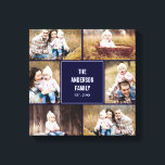 Square Collage Custom Photo Wrapped Canvas<br><div class="desc">Personalise this canvas with your wedding photos to create a wall art to treasure forever. Background colour can be customised online (to any colour!</div>