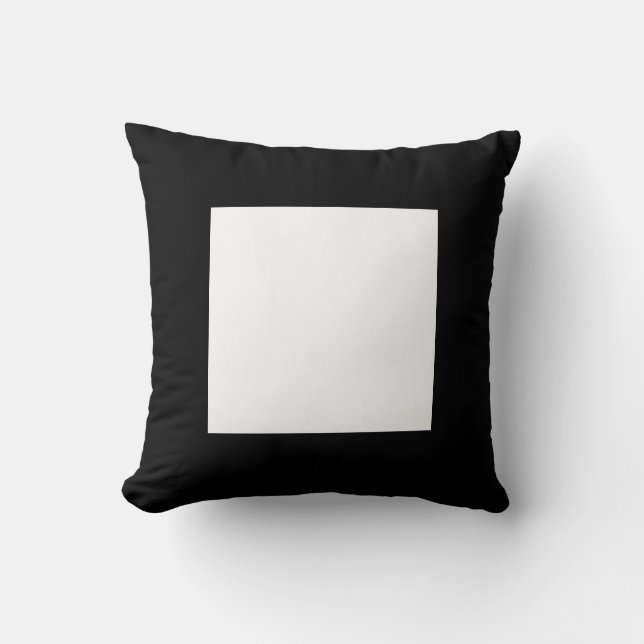 Square Colours - Black and White (Alternating) Cushion (Front)
