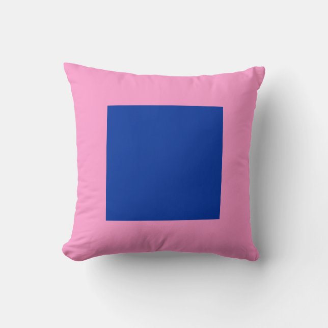 Square Colours - Navy and Pink Cushion (Front)