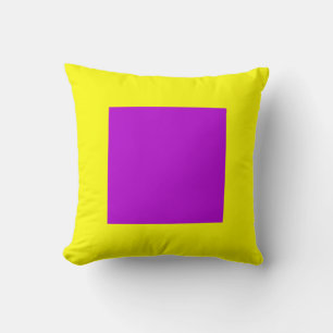 Square Colours - Purple and Yellow Cushion