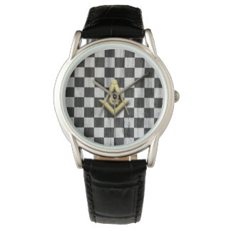 Square Compass and Checkers Watch