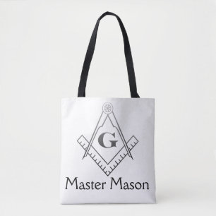 Square & Compass with Inset G - Ombre Tote Bag
