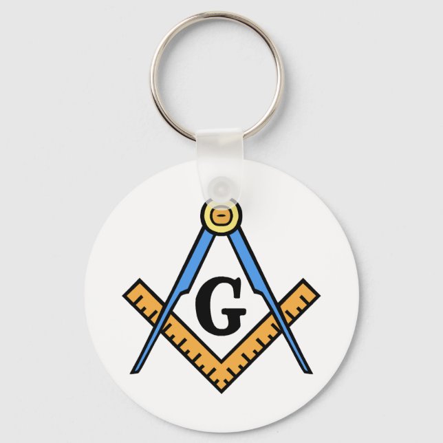 Square & Compasses Key Ring (Front)