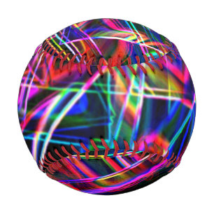 Square corners and neon colourful spots baseball