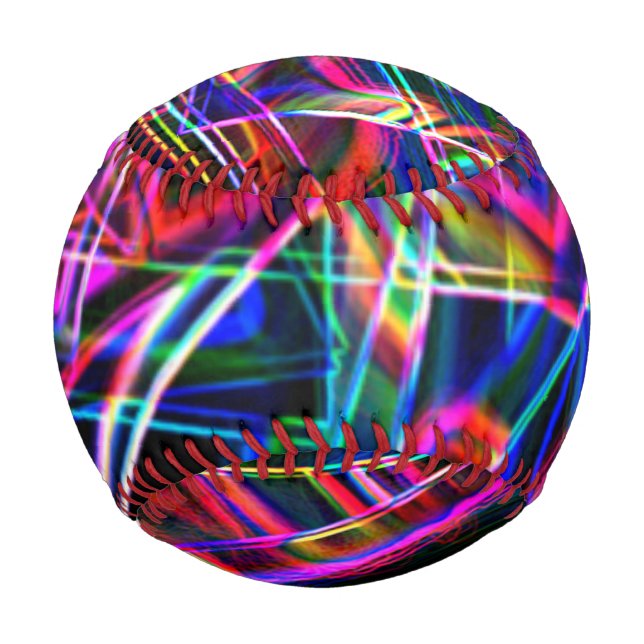 Square corners and neon colourful spots baseball (Front)