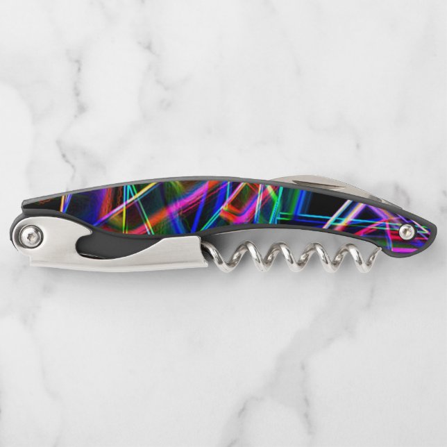 Square corners and neon colourful spots corkscrew (Front)
