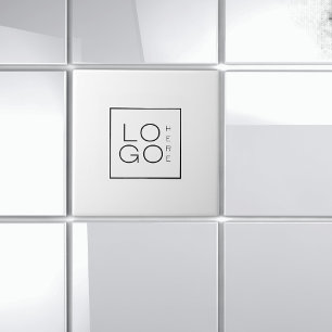 Square Custom Business Logo Branded Company Tile