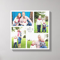 Square Custom Family 4-Photo Canvas