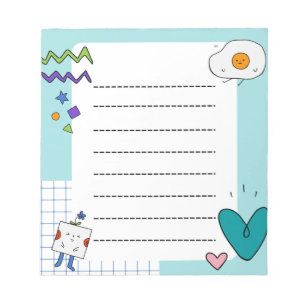 Square Cute Doodle Cartoon Memo Notes