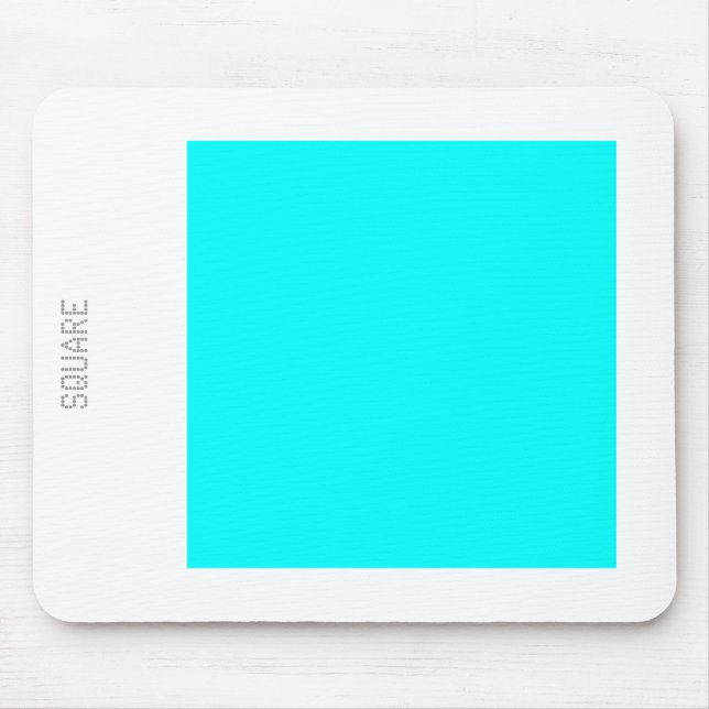 Square - Cyan and White Mouse Mat (Front)