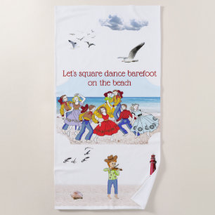 Square Dance Beach Towel