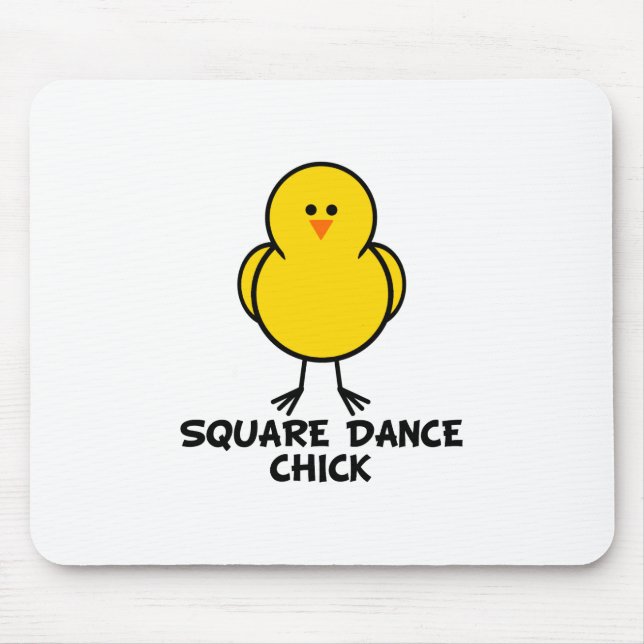 Square Dance Chick Mouse Mat (Front)