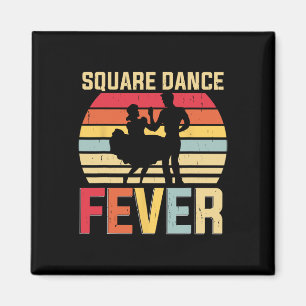 Square Dance Fever Cowboy Country Music Square Dan Magnet