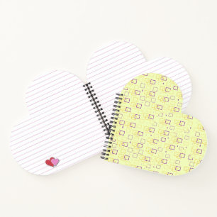 Square Dance Heart Shaped Notebook