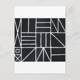 Square Dance ( line minimalism ) Postcard