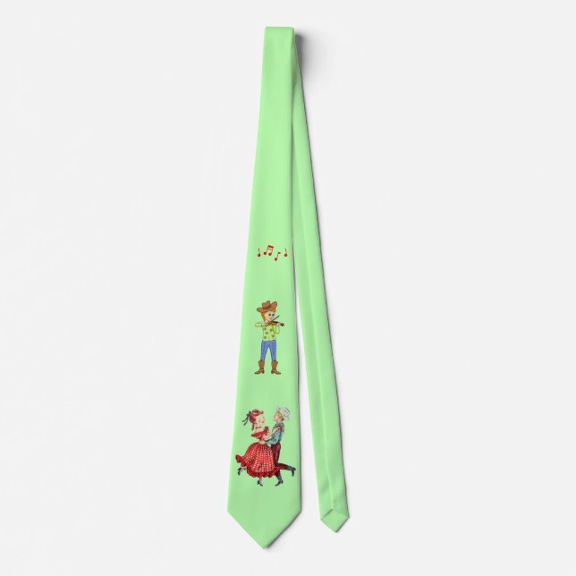 Square Dance Motif Tie (Front)