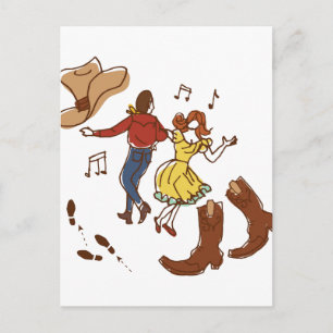 Square Dance Postcard