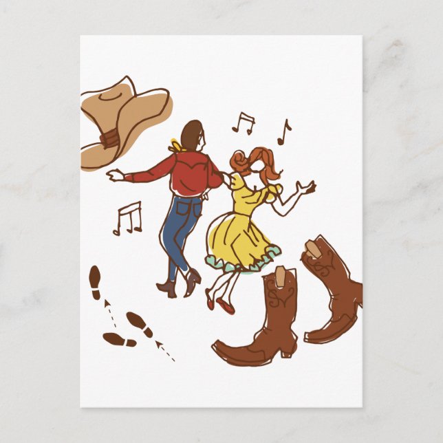 Square Dance Postcard (Front)
