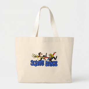 Square Dance T-shirts and Gifts. Large Tote Bag