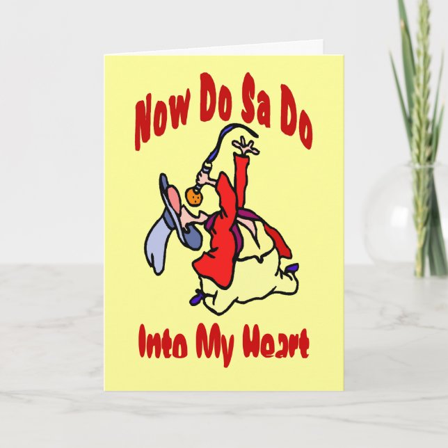 Square Dance Valentine Holiday Card (Front)