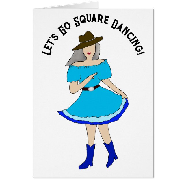 Square Dance Woman Greeting (Front)
